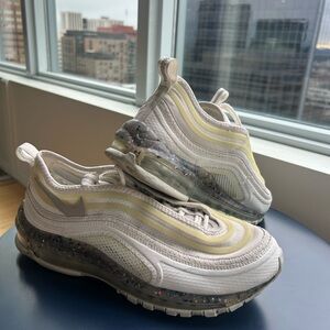 Nike Air Max 97 Terrascape Men's Size 10.5 Triple White Sneakers